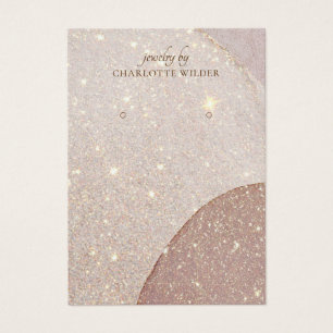 Abstrakt Earth Tones Glitter Earring Visning Card Visitkort