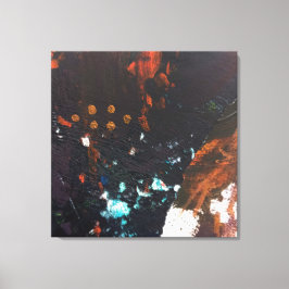 Abstrakt Earth Tones med Cobalt Blue, Red, Copper Canvastryck