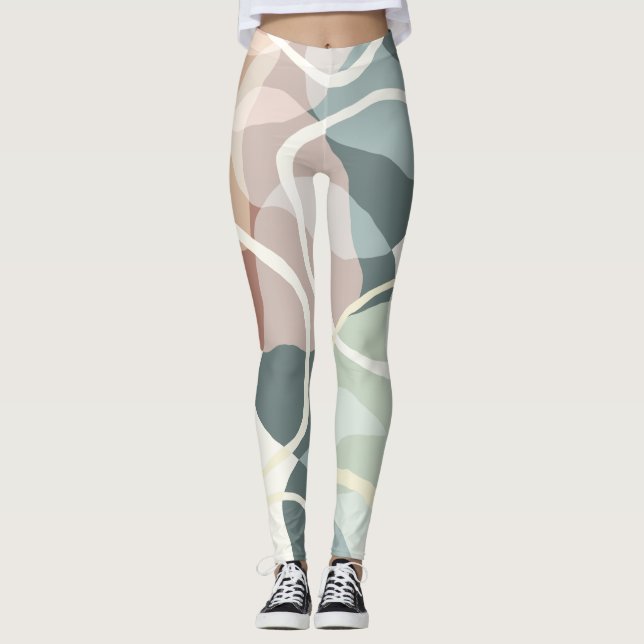 Abstrakt Earthness Leggings (Framsida)