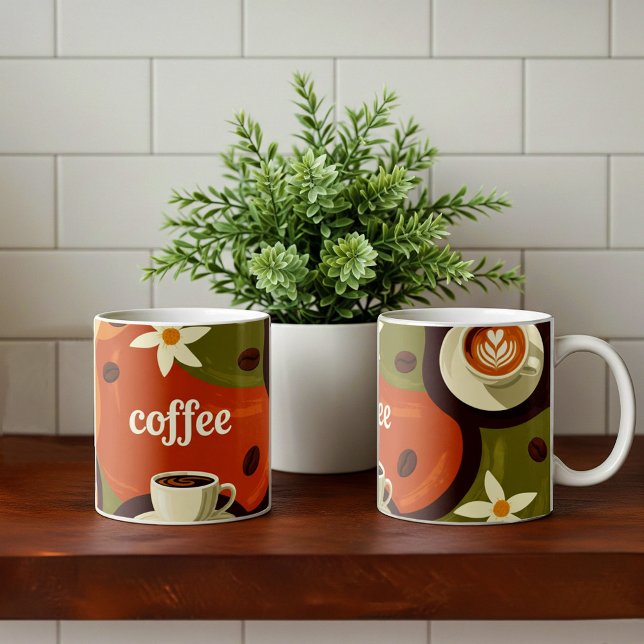 Abstrakt Earthy Coffee Mugg Design (Skapare uppladdad)