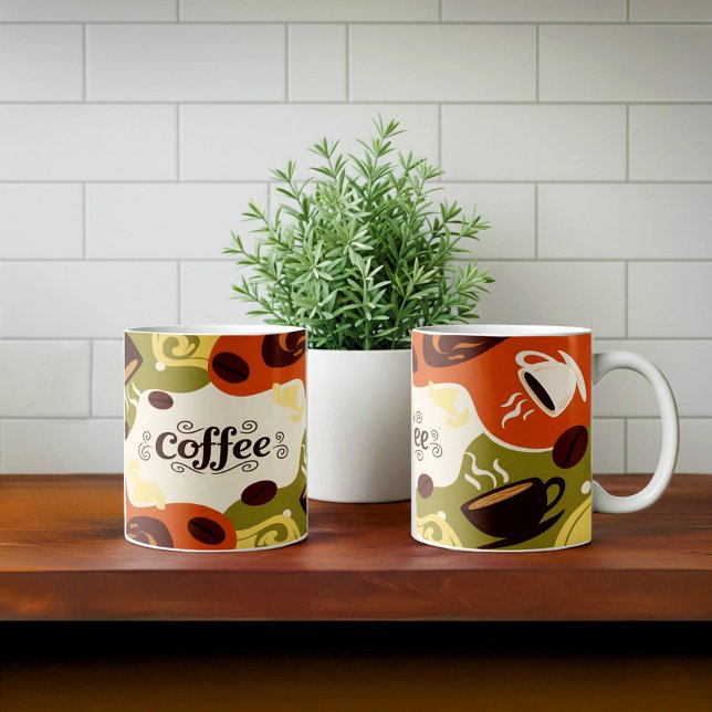 Abstrakt Earthy Coffee Mugg Design (Skapare uppladdad)