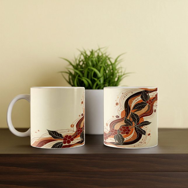 Abstrakt Earthy Coffee Mugg Design (Skapare uppladdad)
