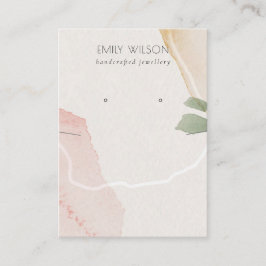 Abstrakt Earthy Necklace Earring Visning Visitkort