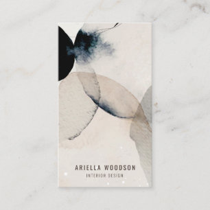 Abstrakt Earthy Watercolor Insida Designer Visitkort