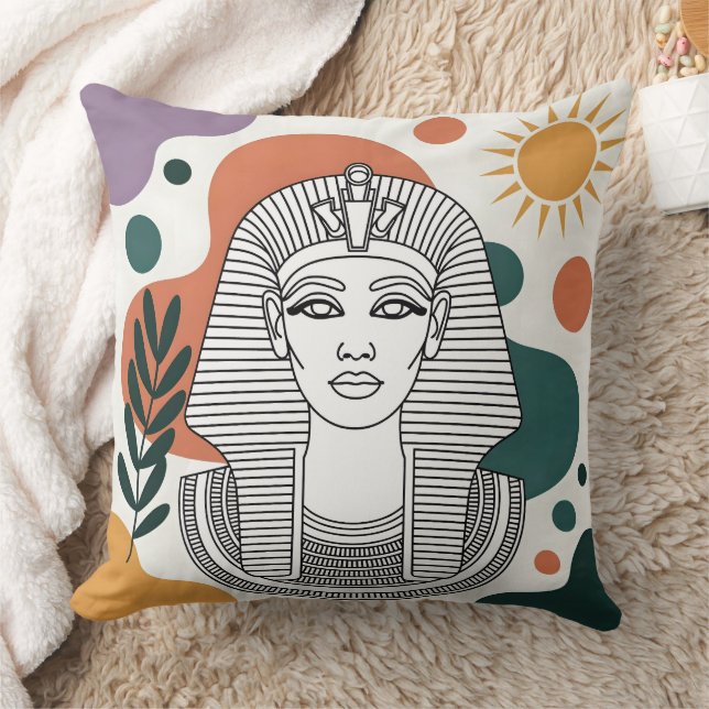 Abstrakt egyptisk farao skönhet kudde (Filt)
