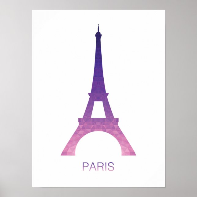 Abstrakt Eiffel Torn Poster (Framsidan)
