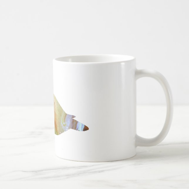 Abstrakt ejdersilhouette kaffemugg (Höger)