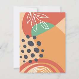 Abstrakt ekologisk modern konst vykort