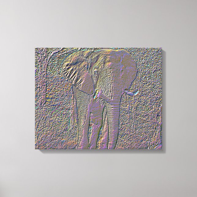 Abstrakt Elefant Canvastryck (Framsida)