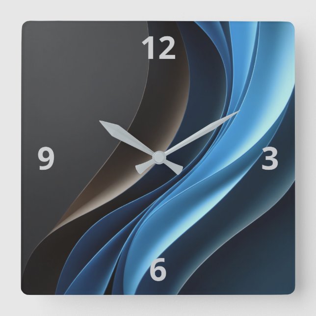 Abstrakt Elegance Anpassade Clock Fyrkantig Klocka (Framsida)