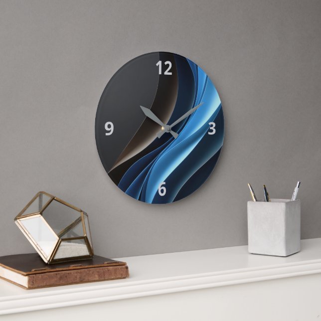Abstrakt Elegance Anpassade Clock - Round Stor Klocka (Kontor)