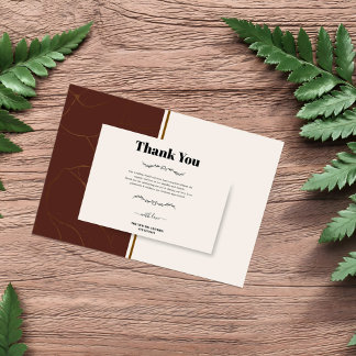 Abstrakt Elegance Golden Ram Tack Kort