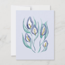 Abstrakt elegans: Akvarell Lila Calla Liljor