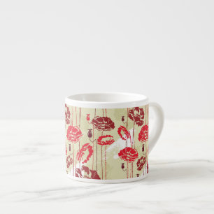 Abstrakt elegans blommönster 2 espressomugg