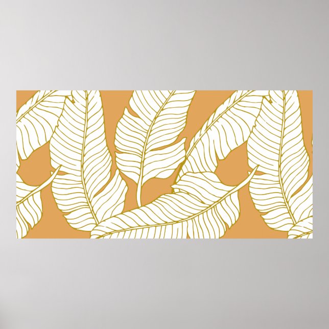 Abstrakt elegans mönster med blomillustration poster (Framsidan)