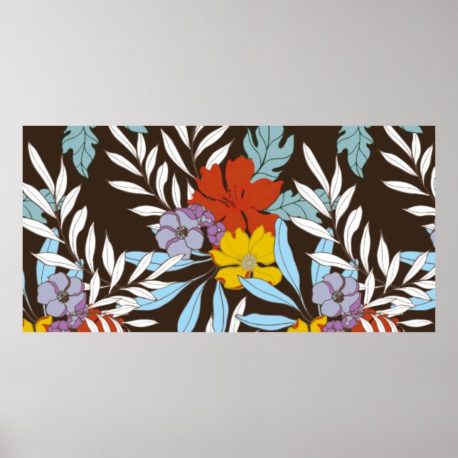 Abstrakt elegans mönster med blomsterbakgrund. poster (Framsidan)