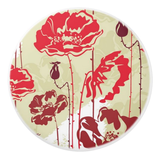 Abstrakt elegansblommönster 2 knopp (Framsidan)