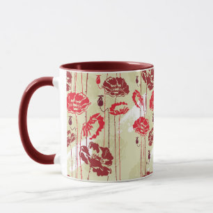 Abstrakt elegansblommönster 2 mugg