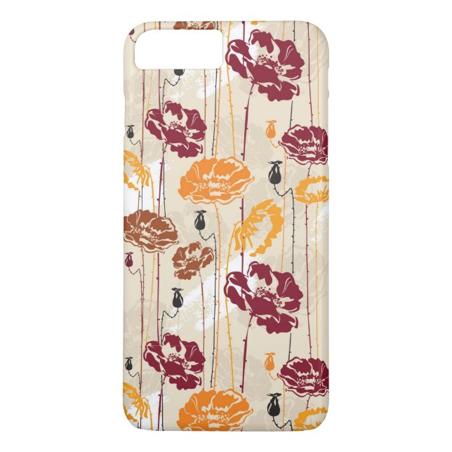 Abstrakt elegansblommönster 4 Case-Mate iPhone skal (Baksida)