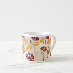 Abstrakt elegansblommönster 4 espressomugg