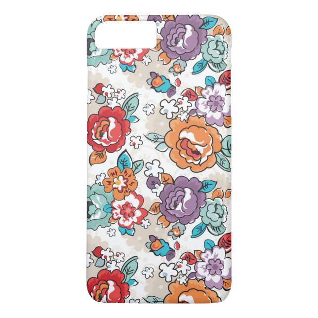 Abstrakt elegansblommönster 5 Case-Mate iPhone skal (Baksida)