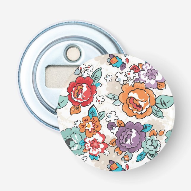 Abstrakt elegansblommönster 5 flasköppnare (Framsidan)