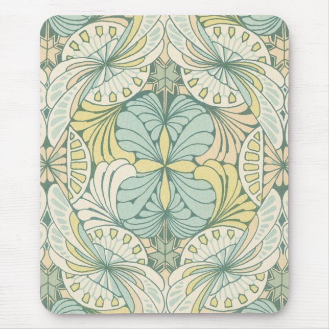 abstrakt elegant art nouveau-virvelformning musmatta (Framsidan)