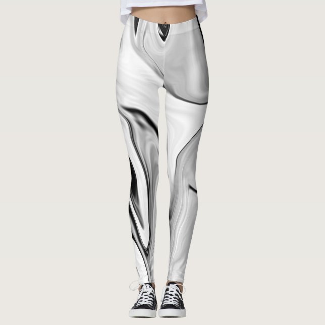 Abstrakt elegant - återställ färg digitalt leggings (Framsida)