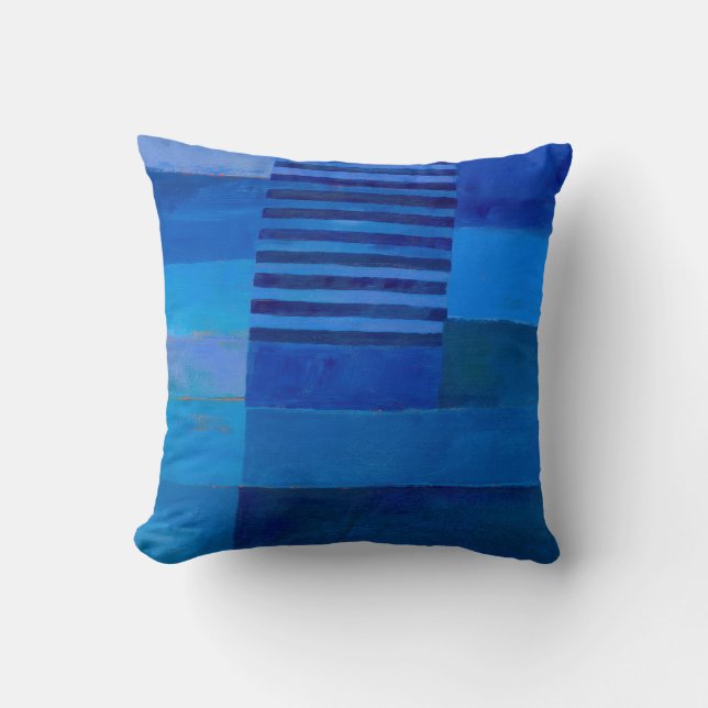 Abstrakt elegant blandad färgrik målning mönster  kudde (Framsida)