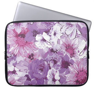 Abstrakt elegant blom- design för lilor laptop fodral