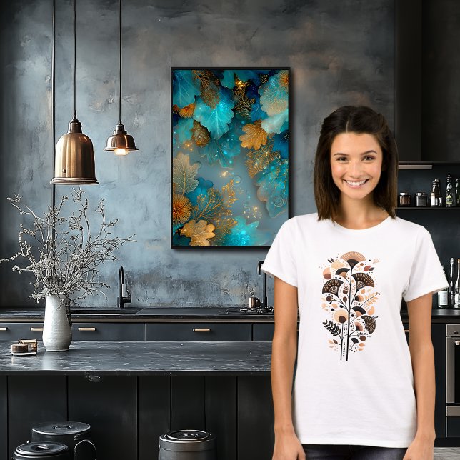 Abstrakt Elegant Blomsterbukett Konst T Shirt (Skapare uppladdad)