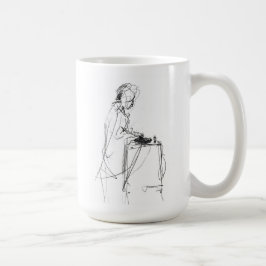 Abstrakt Elegant DJ Player-skiss Kaffemugg
