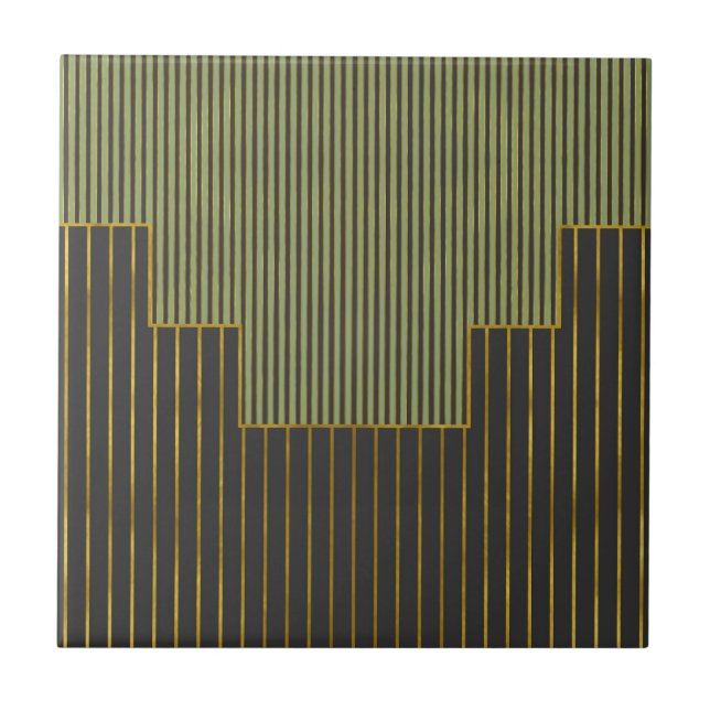 Abstrakt, elegant, geometri, linjer kakelplatta (Framsidan)
