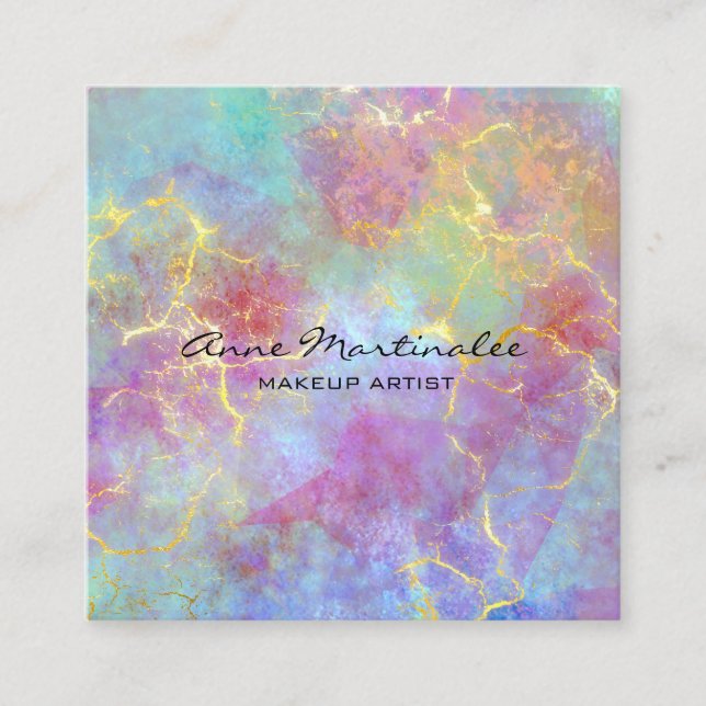 Abstrakt Elegant Marble Fyrkantigt Visitkort (Framsida)