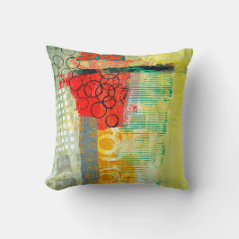 Abstrakt Elegant med blandade färgämnen mönster Kudde