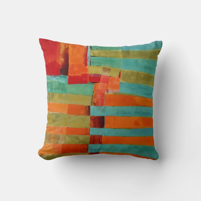Abstrakt Elegant med blandade färgämnen mönster Kudde (Framsida)