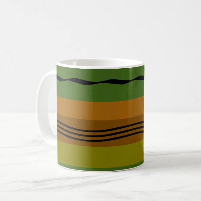 Abstrakt elegant modern geometrisk mönster kaffemugg (Framsida vänster)
