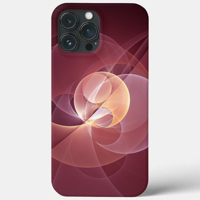 Abstrakt Elegant Modern Vin Red Fractal Art (Baksida)