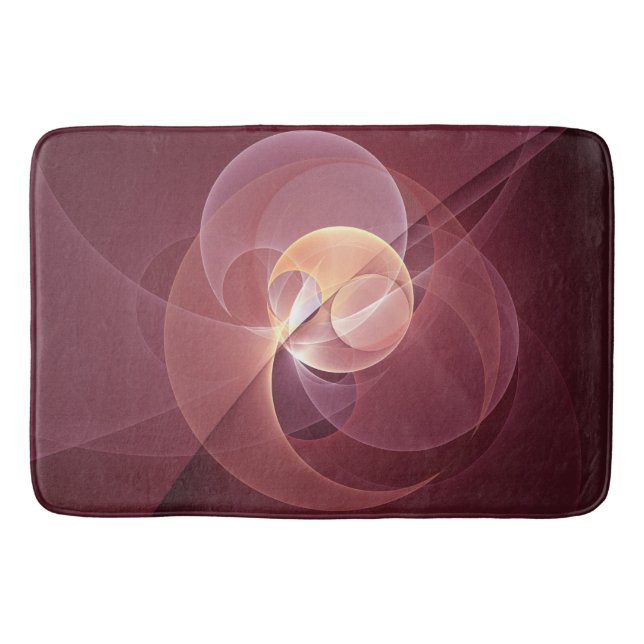 Abstrakt Elegant Modern Vin Red Fractal Art Badrumsmatta (Framsidan)