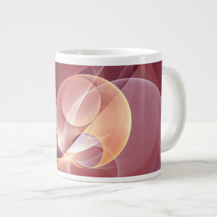 Abstrakt Elegant Modern Vin Red Fractal Art Jumbo Mugg