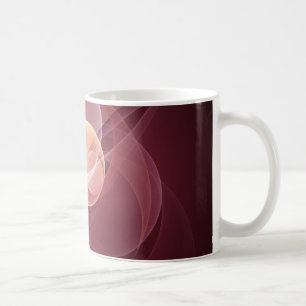 Abstrakt Elegant Modern Vin Red Fractal Art Kaffemugg