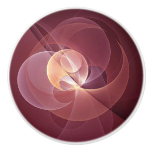 Abstrakt Elegant Modern Vin Red Fractal Art Knopp