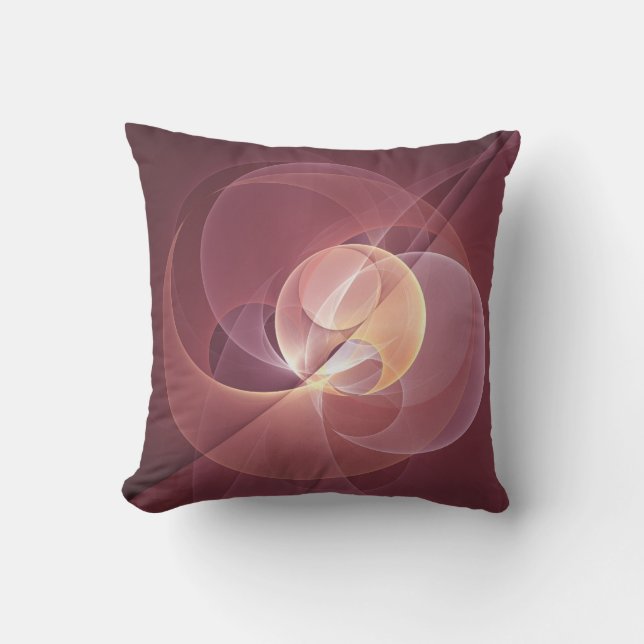 Abstrakt Elegant Modern Vin Red Fractal Art Kudde (Framsida)