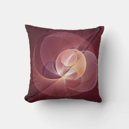 Abstrakt Elegant Modern Vin Red Fractal Art Kudde
