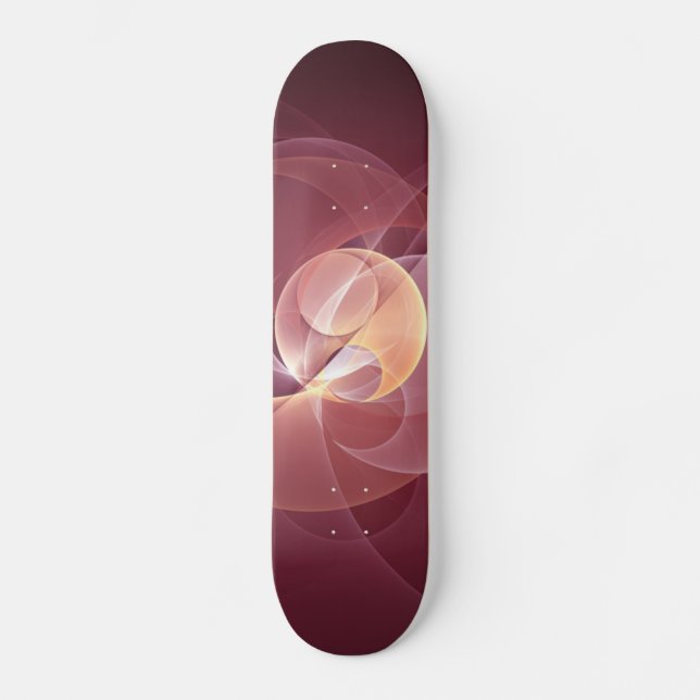 Abstrakt Elegant Modern Vin Red Fractal Art Mini Skateboard Bräda 18,5 Cm (Framsida)