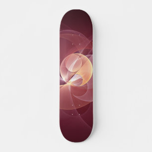 Abstrakt Elegant Modern Vin Red Fractal Art Mini Skateboard Bräda 18,5 Cm