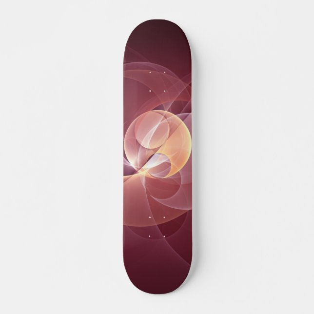 Abstrakt Elegant Modern Vin Red Fractal Art Mini Skateboard Bräda 18,5 Cm (Framsida)