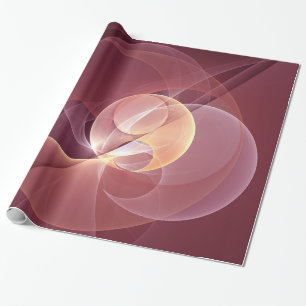 Abstrakt Elegant Modern Vin Red Fractal Art Presentpapper