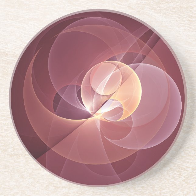 Abstrakt Elegant Modern Vin Red Fractal Art Underlägg (Framsidan)