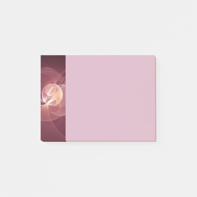 Abstrakt Elegant Modern Wine Röd Fraktal Konst Post-it Block (Framsida)